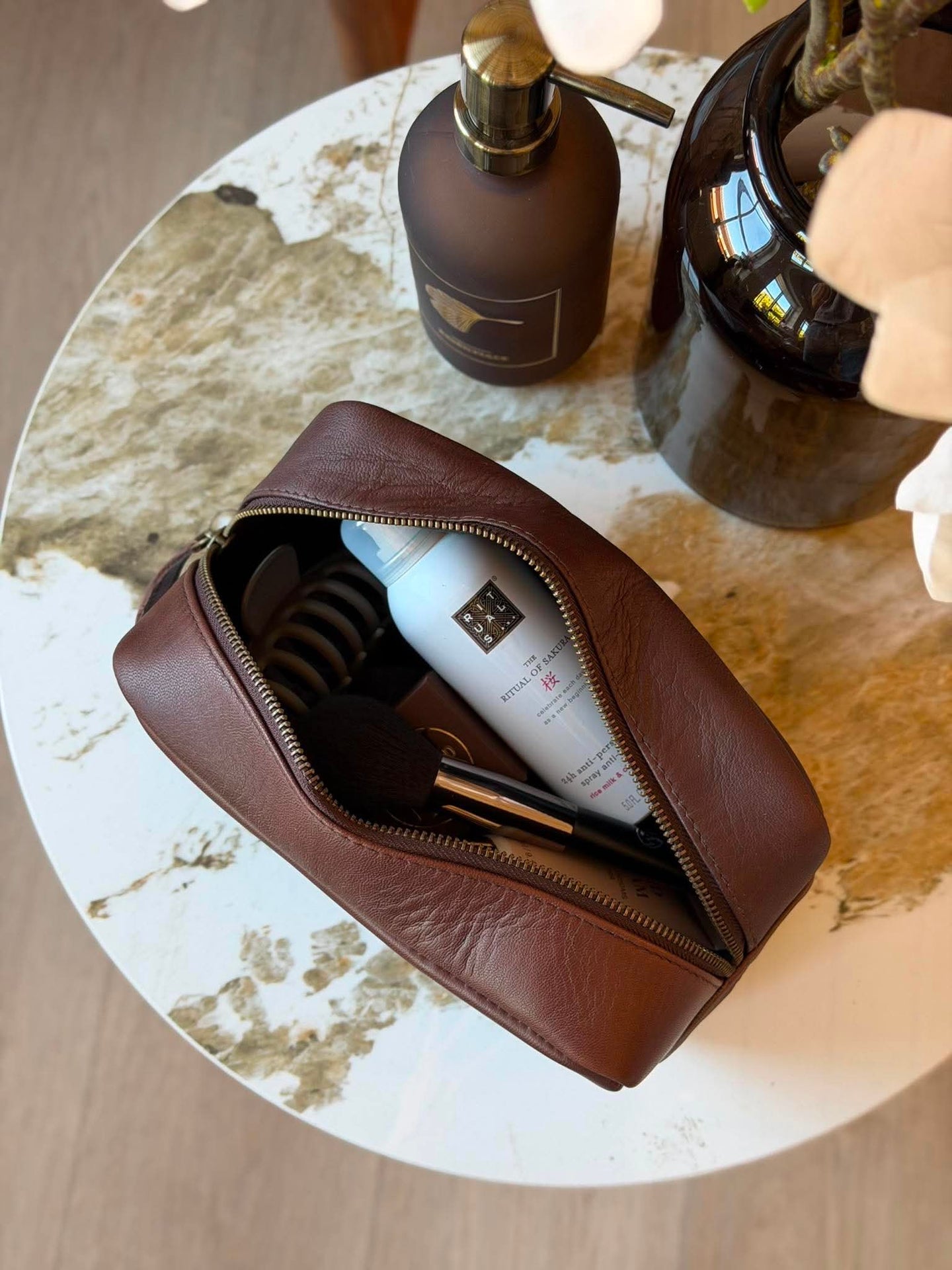 Toalettmappe Faust - Dark brown