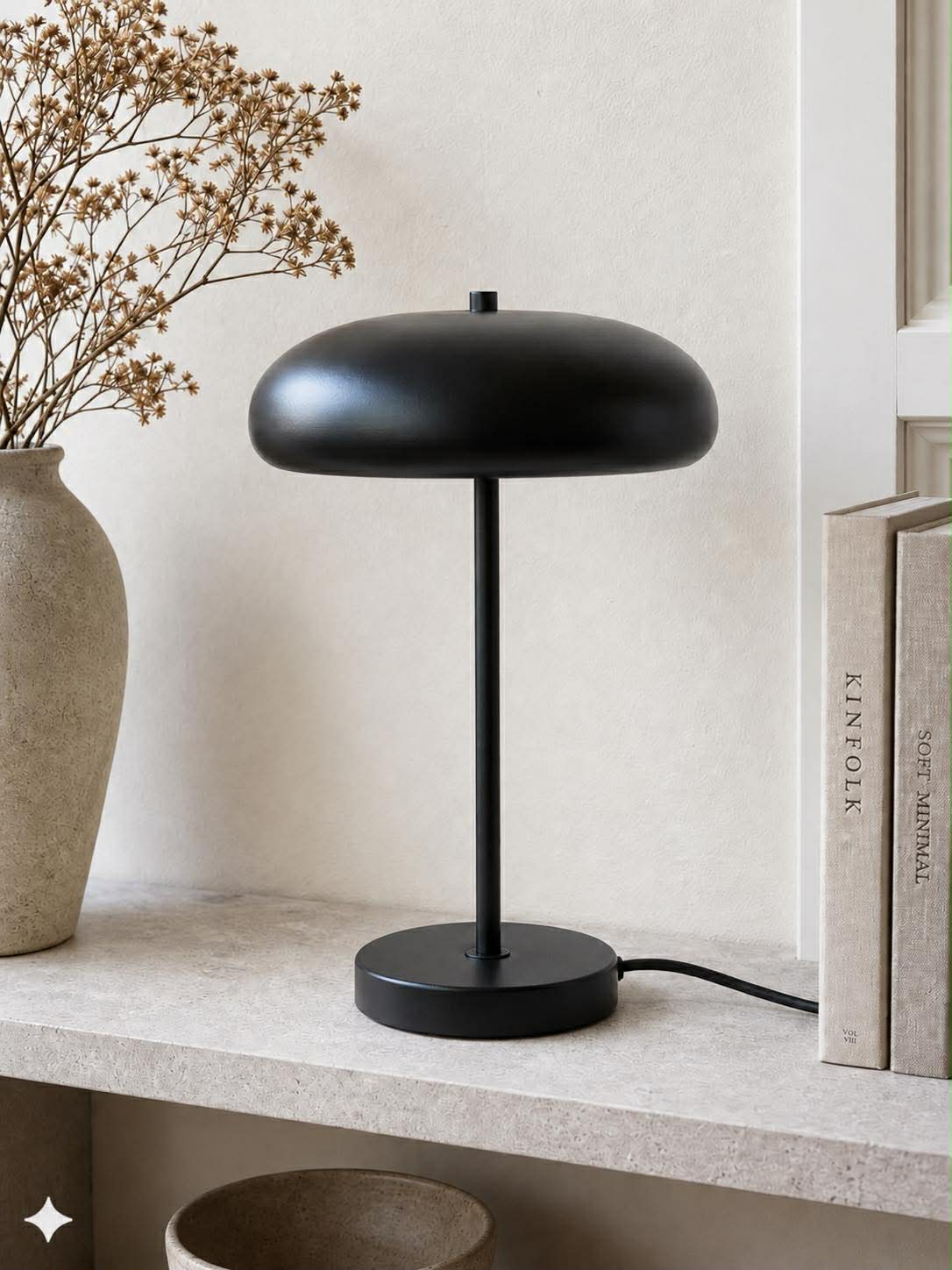 Bordlampe - Svart metall
