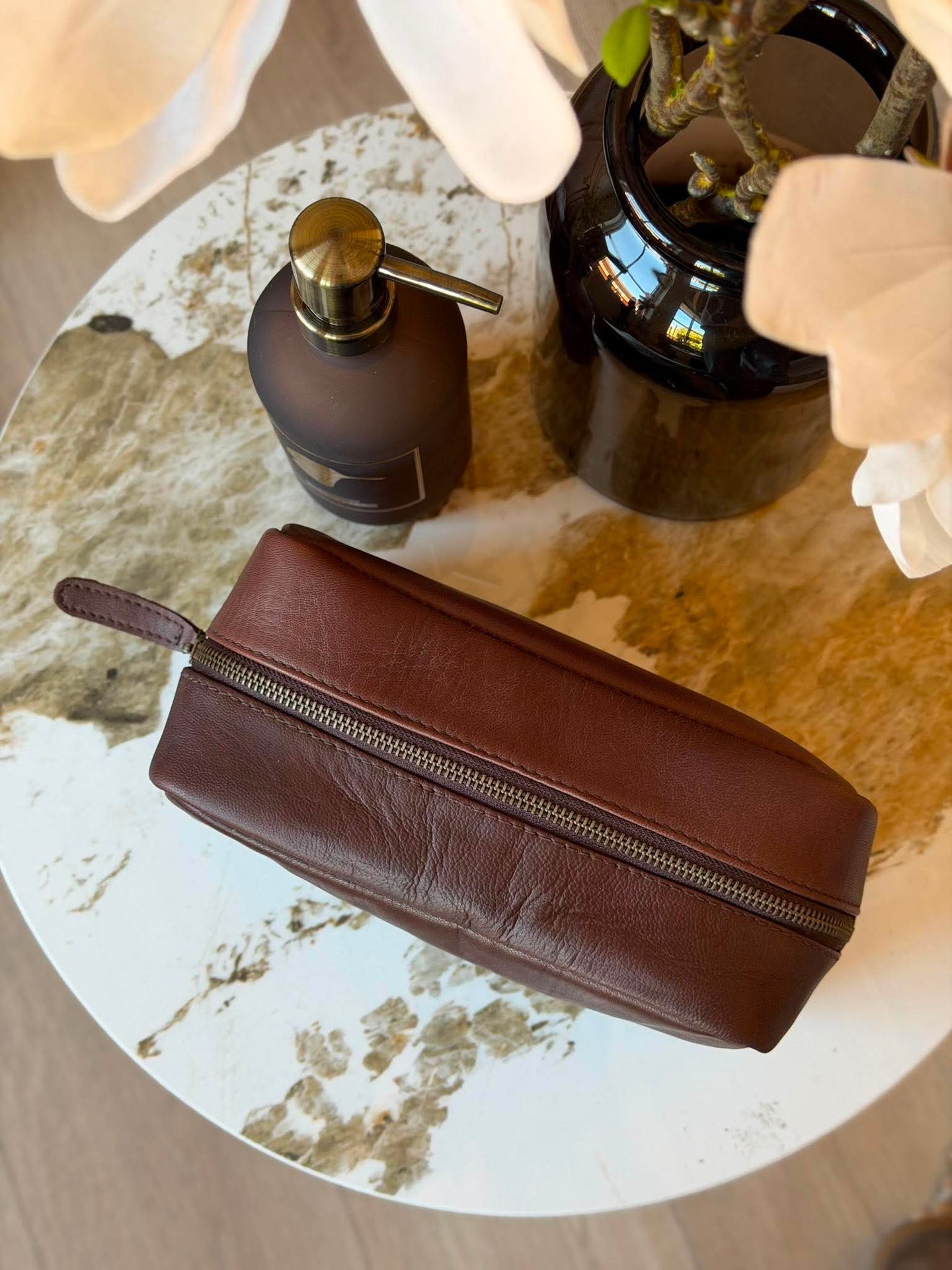 Toalettmappe Faust - Dark brown