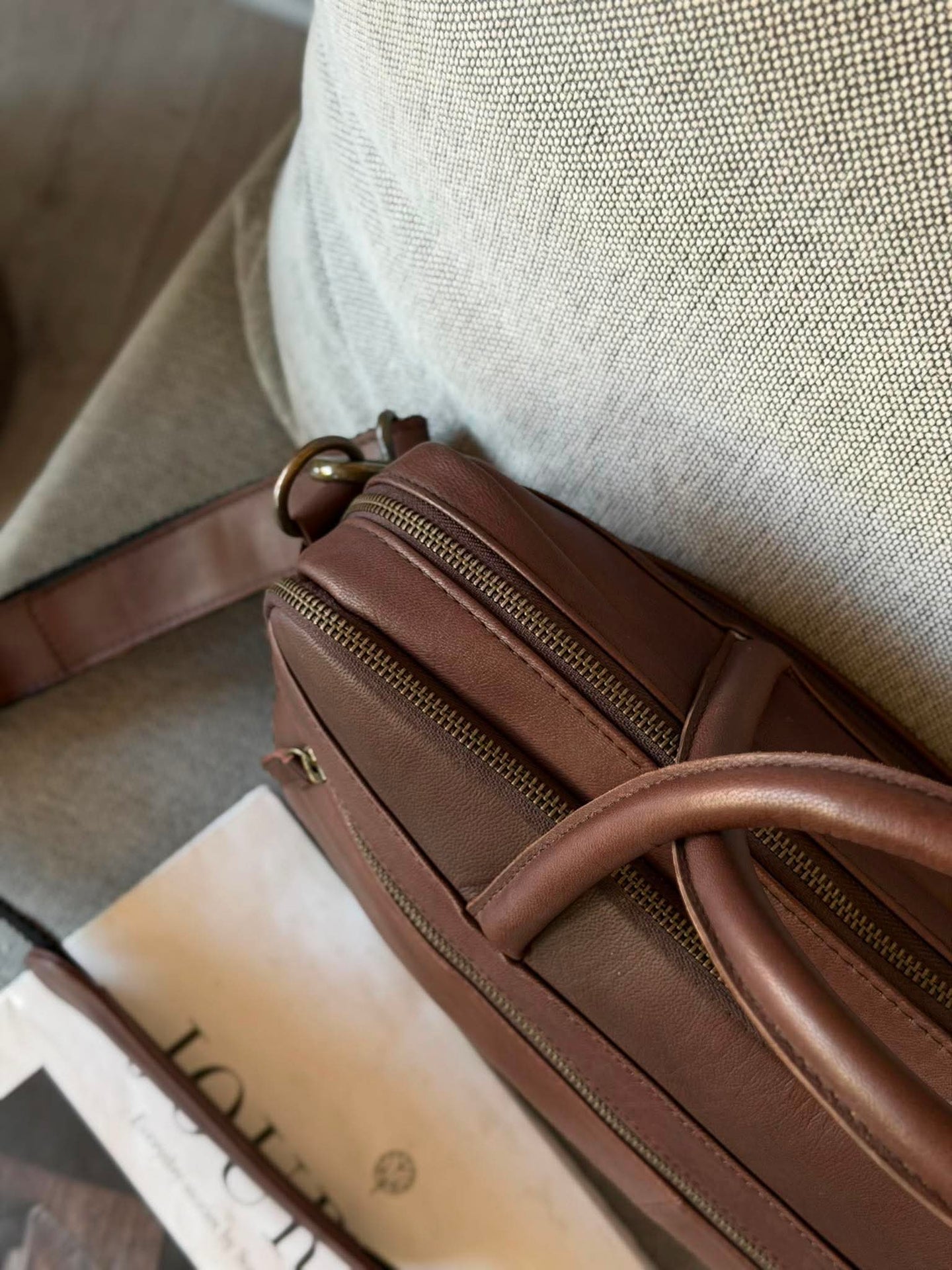 Laptopveske Faust dobbelt - Dark brown