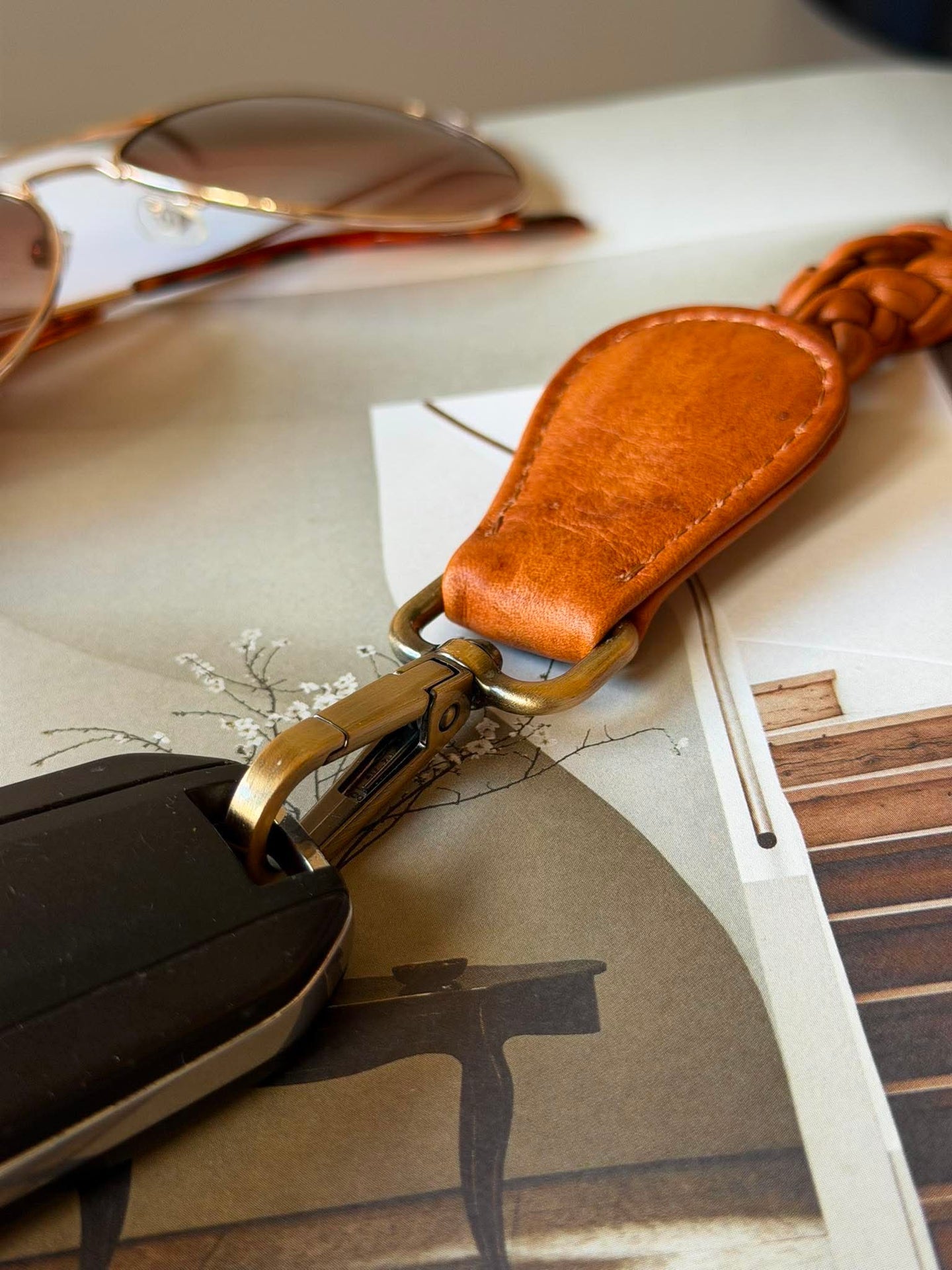 Nøkkelsnor - MIKO cognac washed