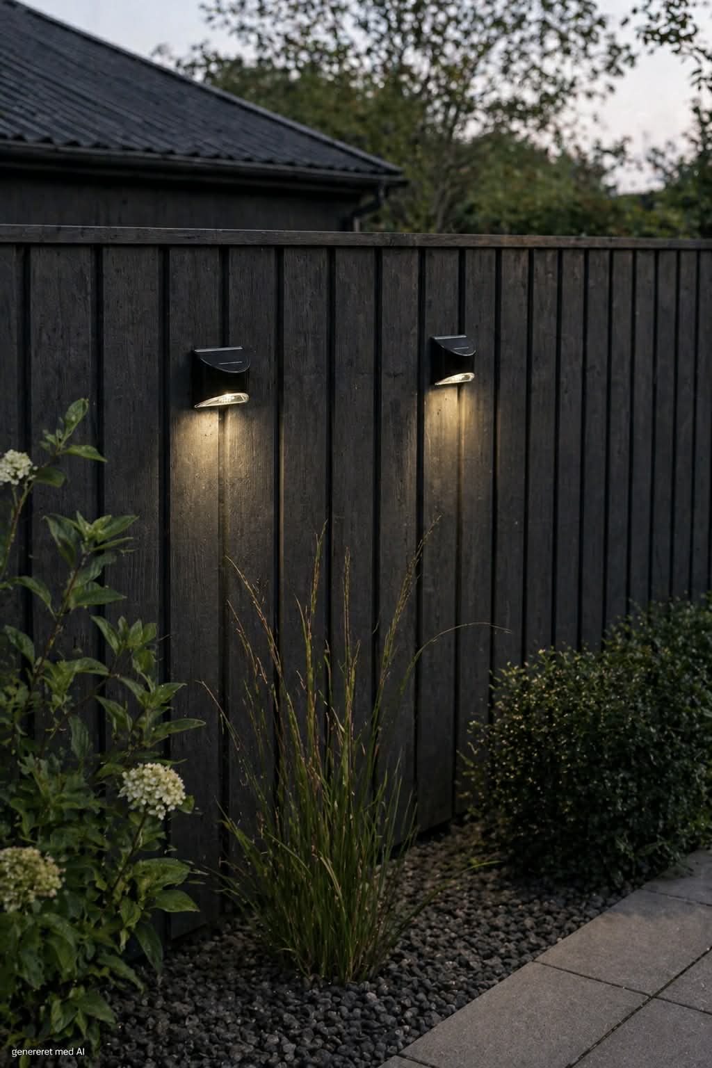 Vegglampe med solceller – Sett med 2 stk