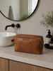 Toalettmappe - Vintage cognac