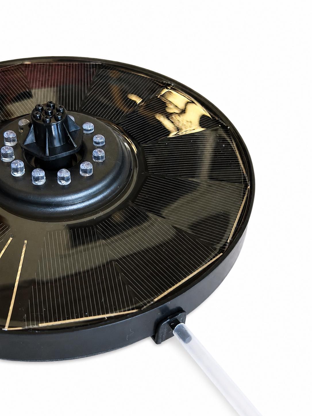 Solar fontene med lys - Ø 16 cm