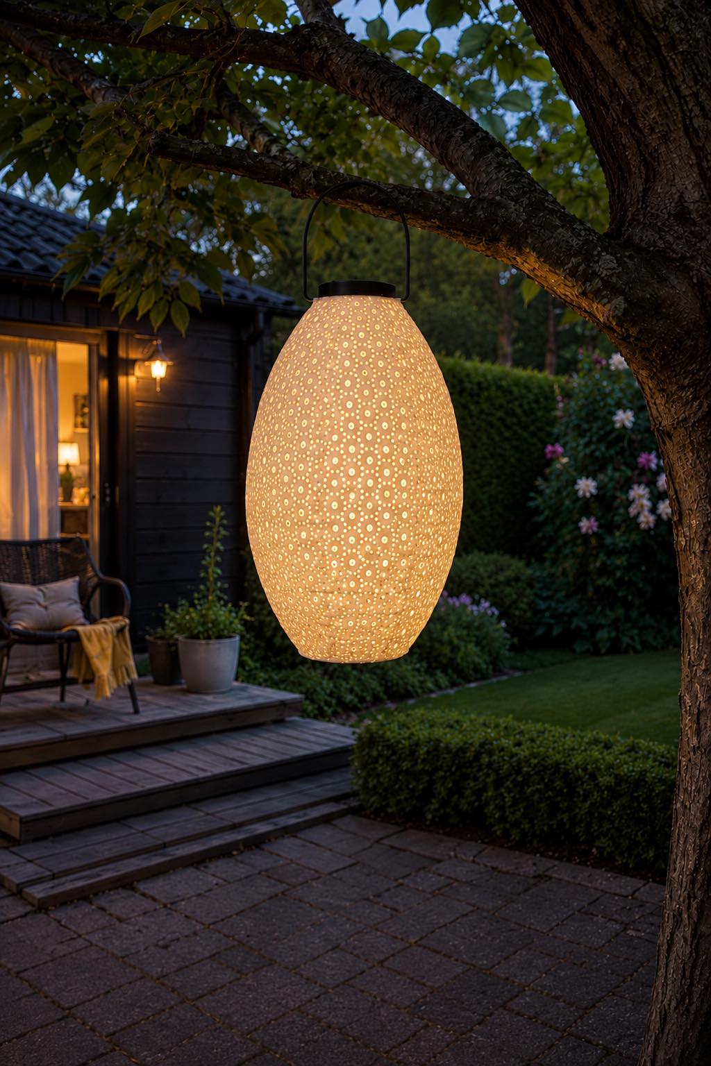 Lampe med solceller - Sand