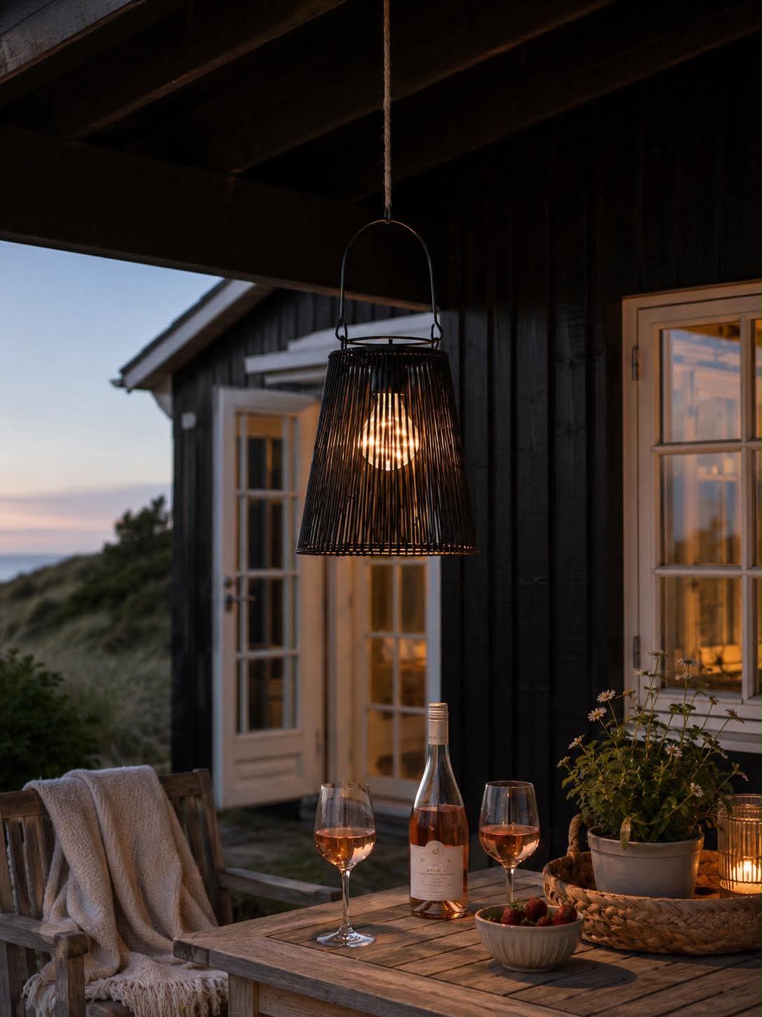 Sabbi lampe med solceller - Black