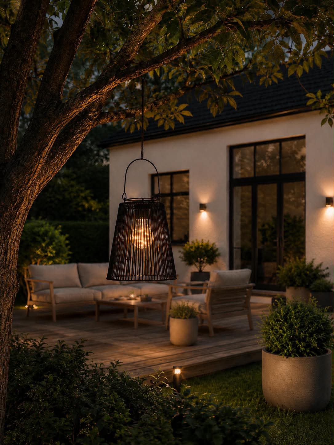 Sabbi lampe med solceller - Black
