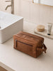 Toalettmappe - Vintage cognac