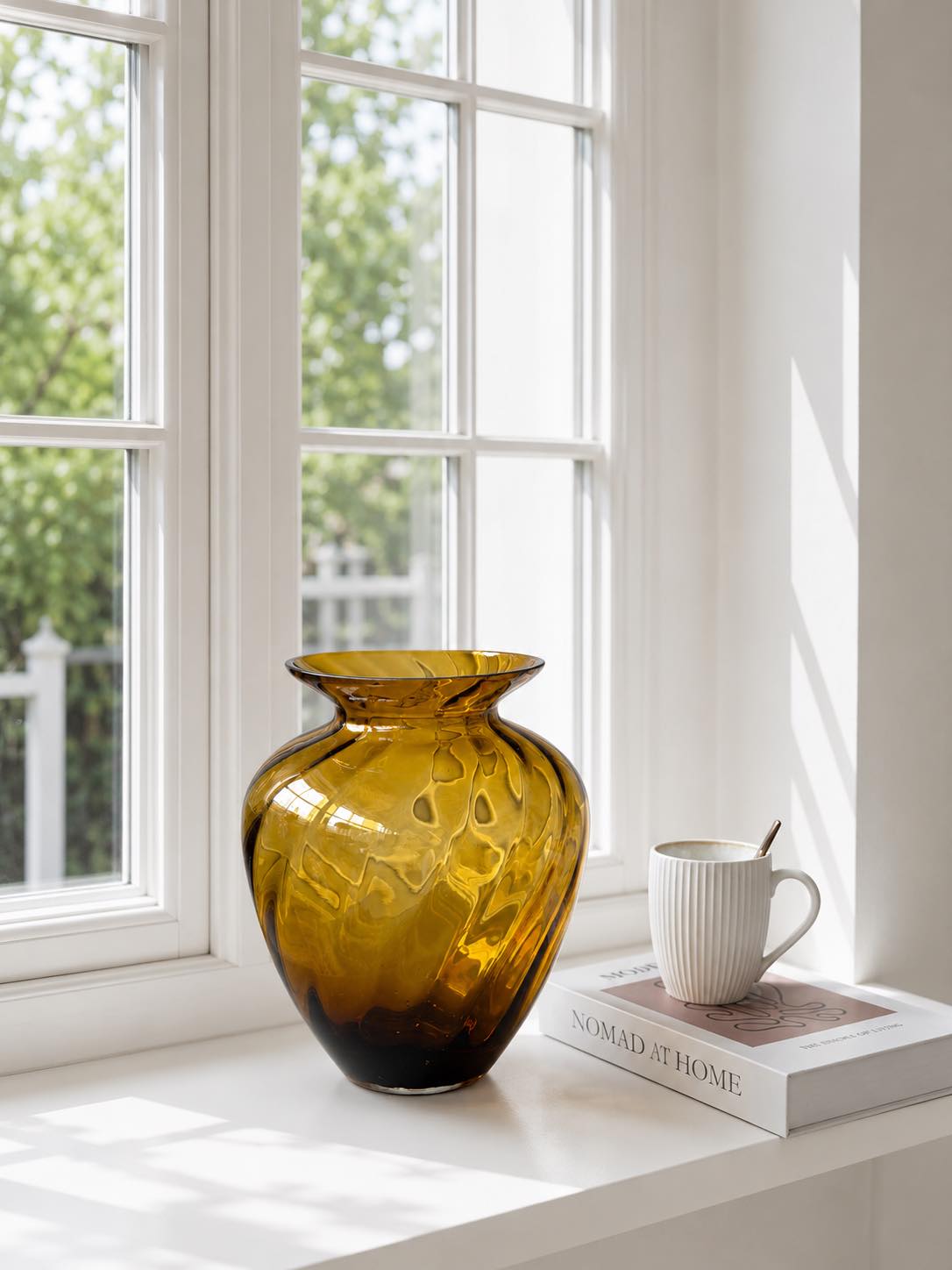 Vase SWIRL Amber