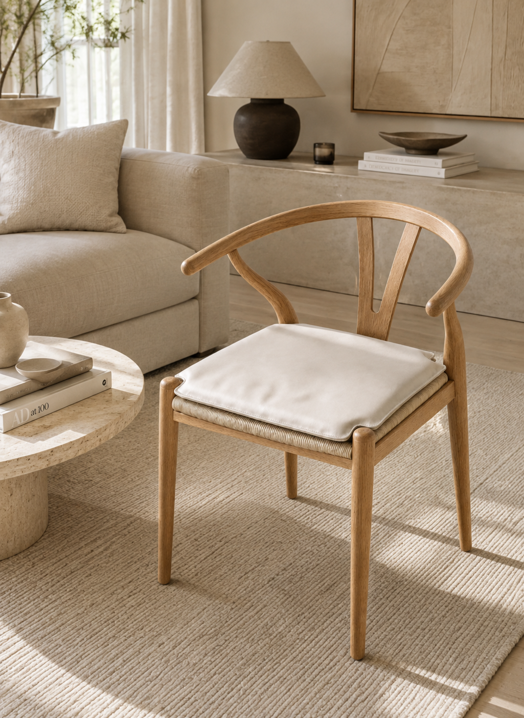 Skinnpute Beige - Passer til Y-stol