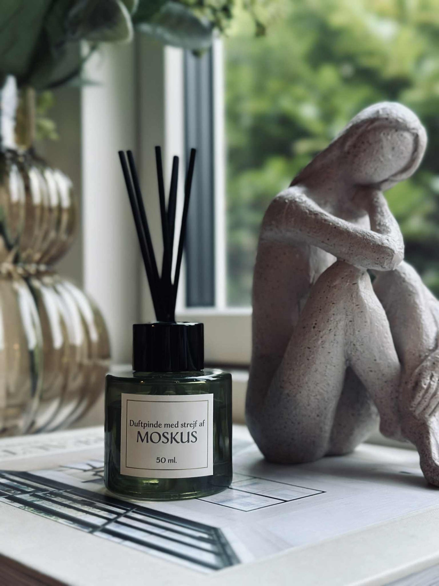 Duftpinner - Moskus 50 ml - Olivengrønn farge