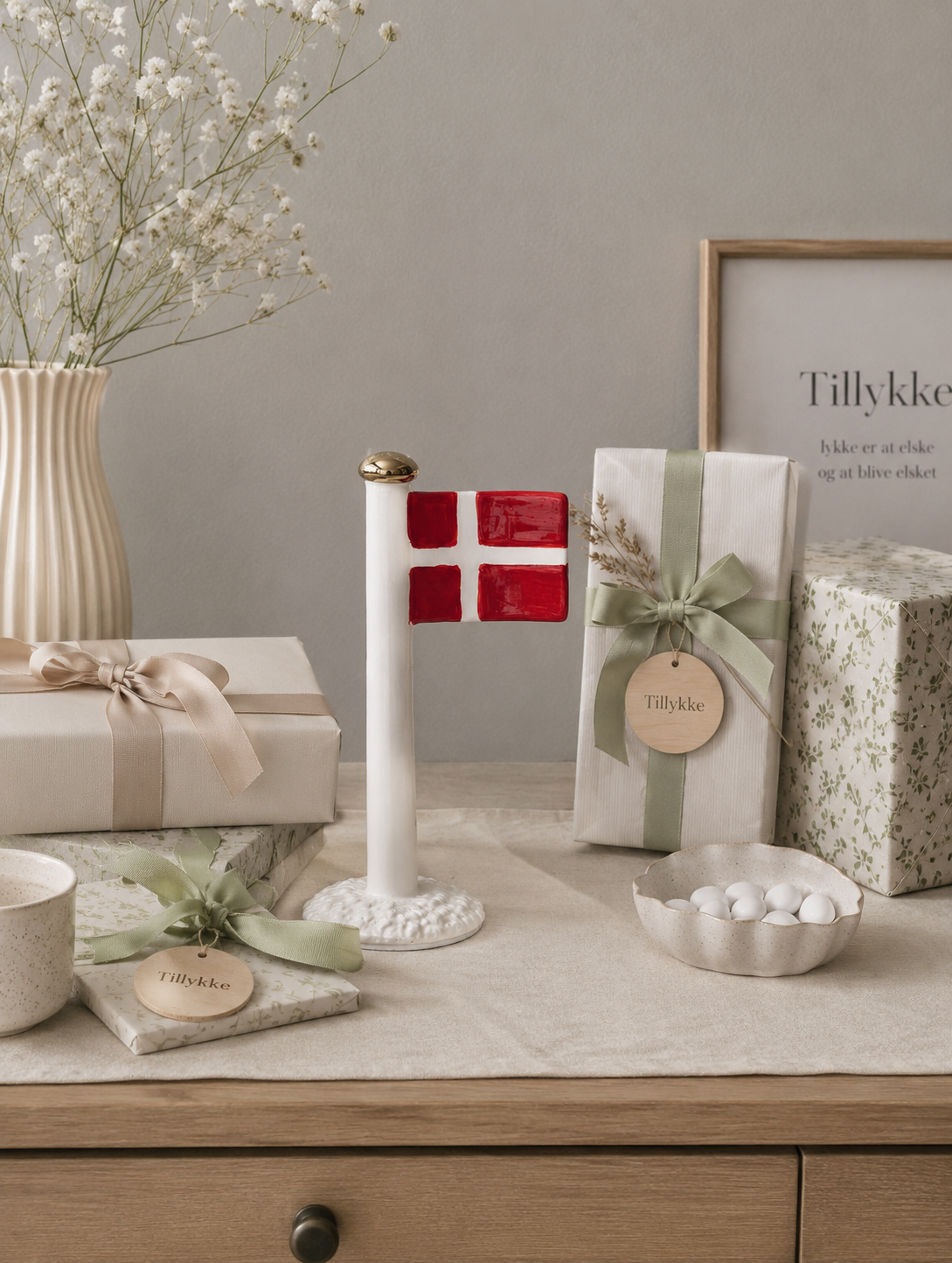 Flagg keramikk – Dannebrog