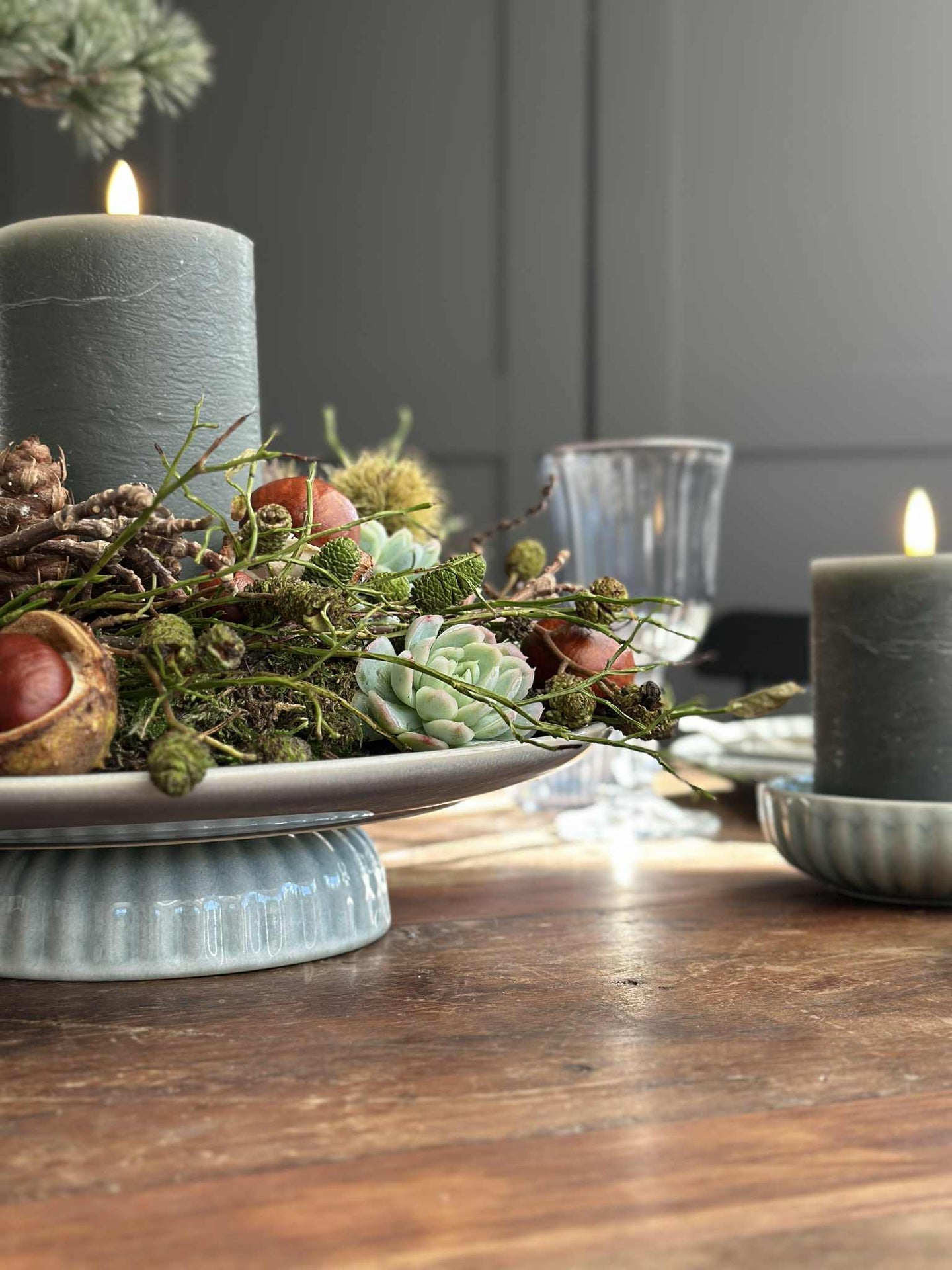 Bolle VIGA stripet steintøy - Mint flere størrelser