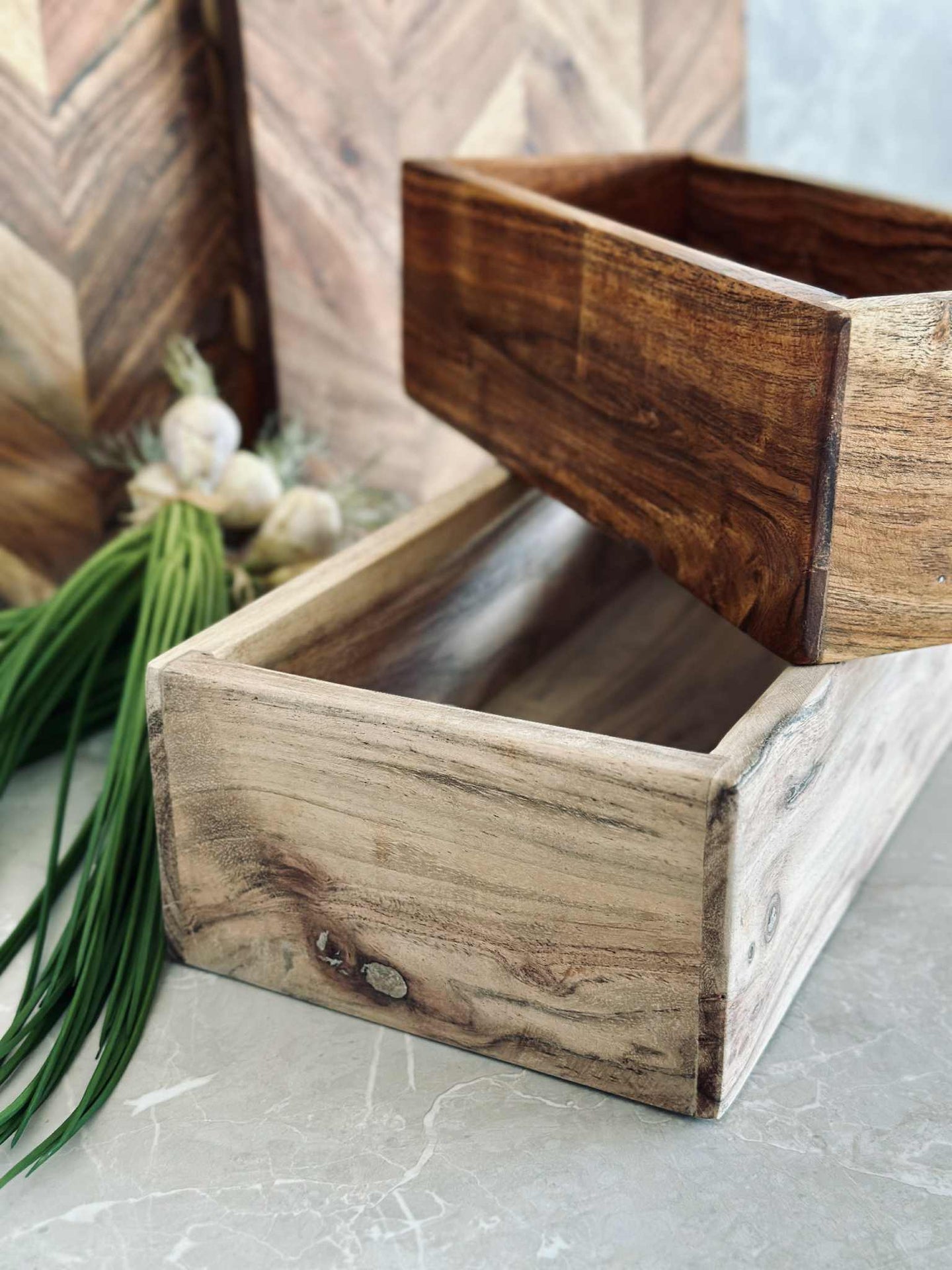 Oppbevaringskasser - Sett med 2 stk.