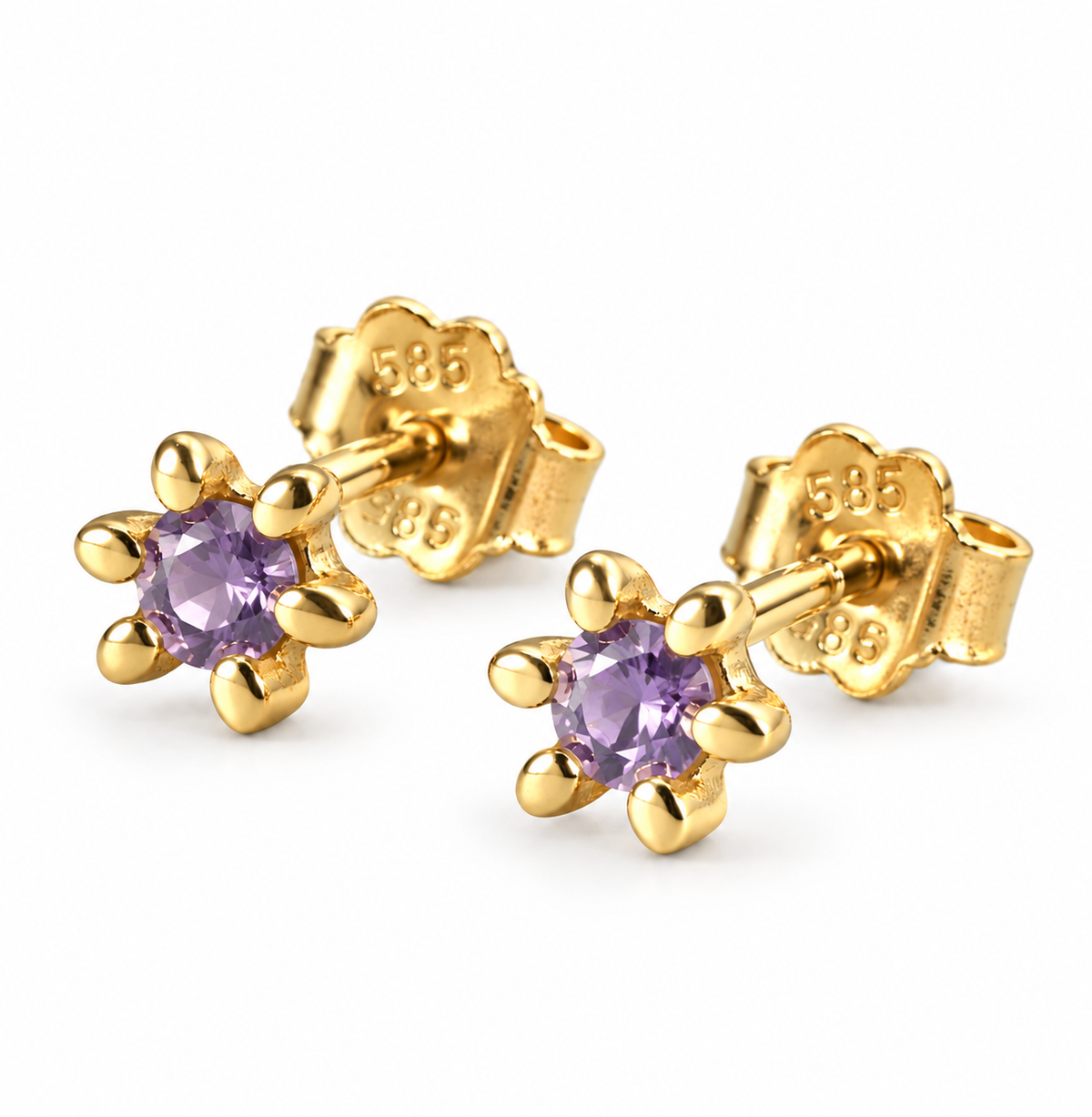 Ørestikker GIA – Violet 18K forgylt