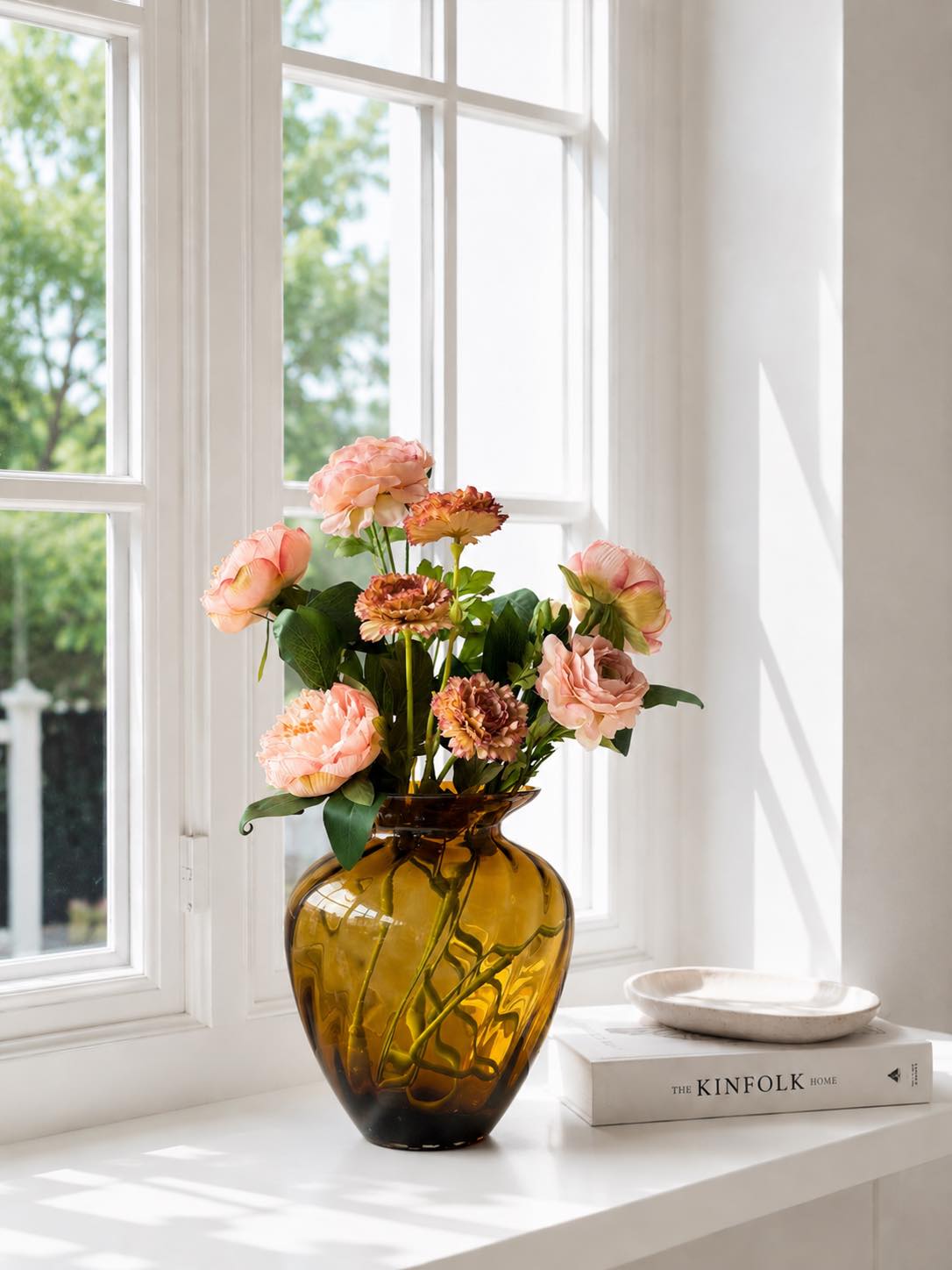 Vase SWIRL Amber