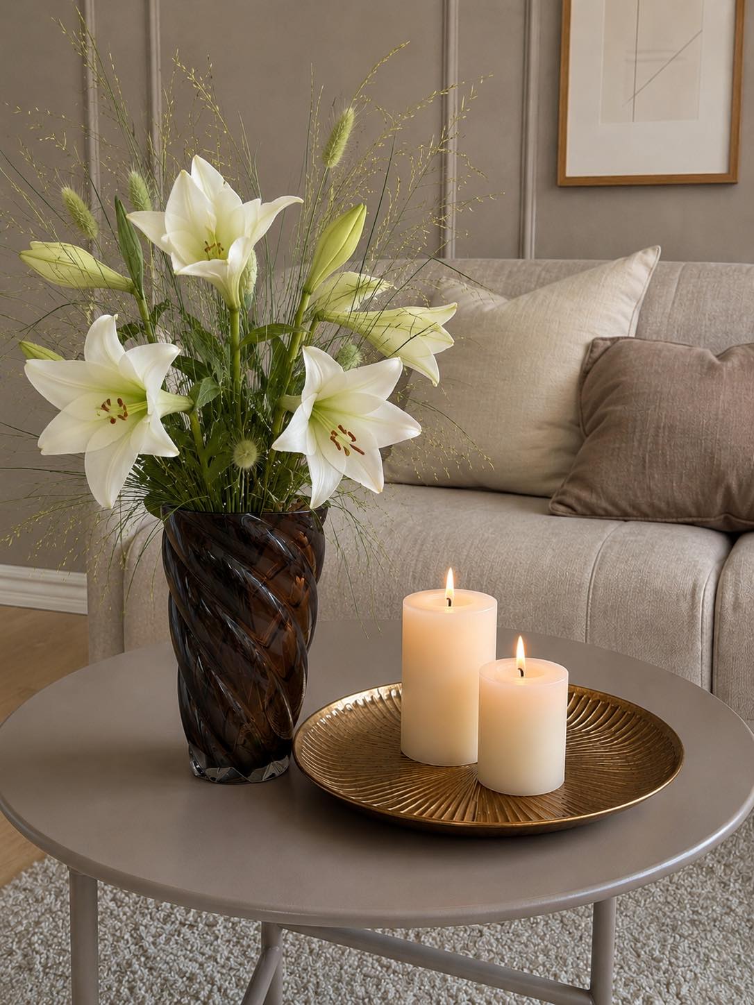 Vase Liva Brun