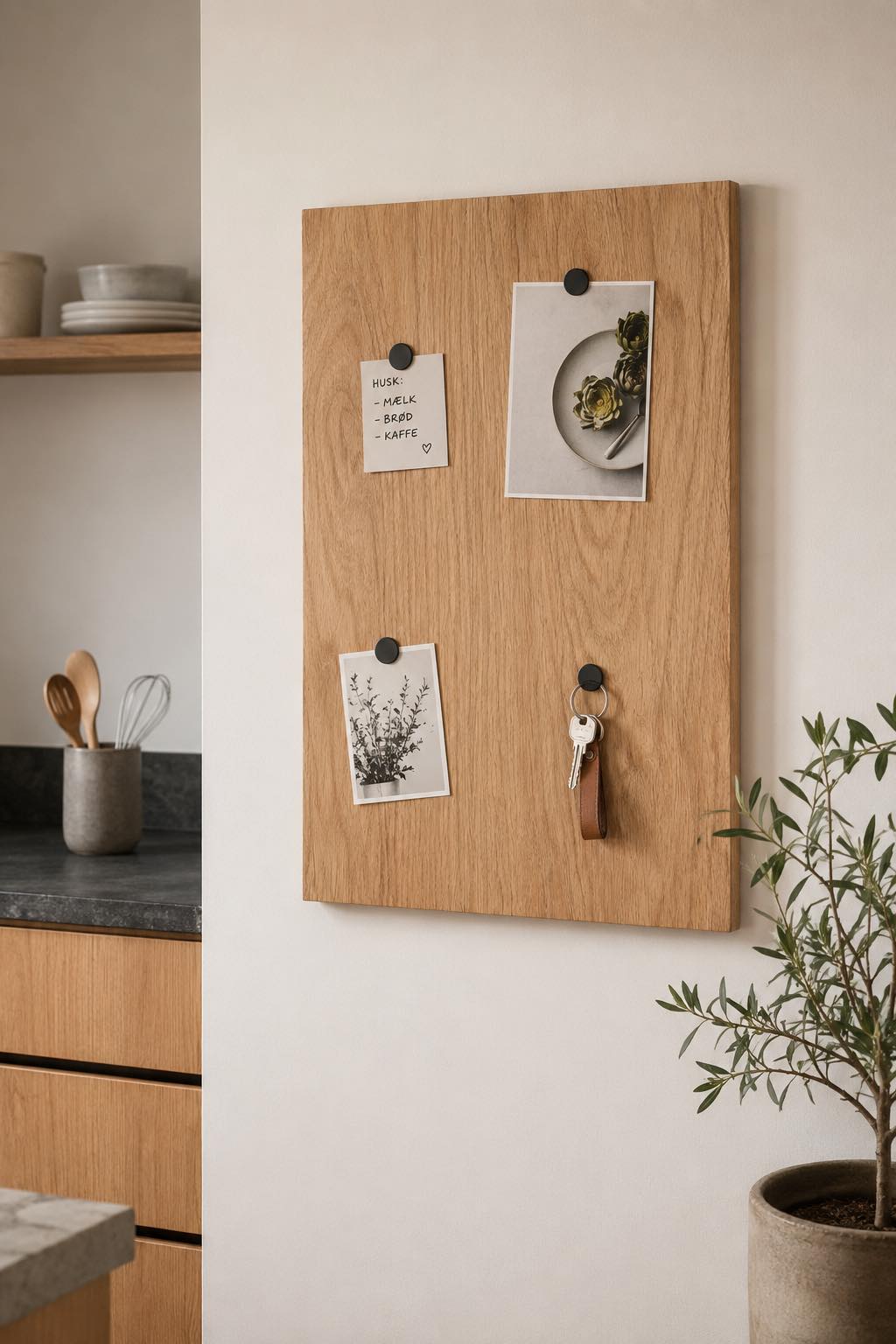 Magnetisk tavle 60x90 - Wood
