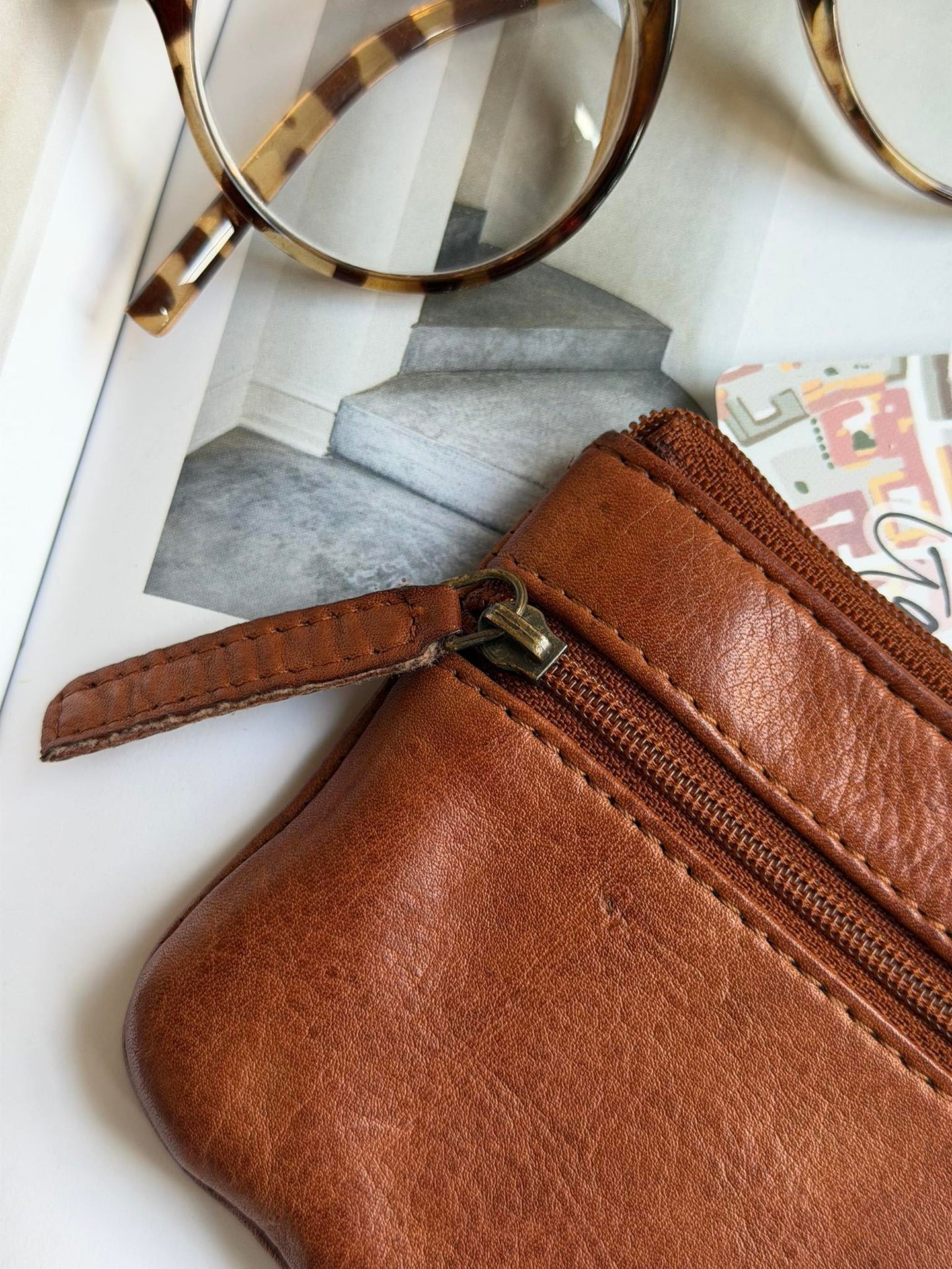 Lommebok - washed dark cognac