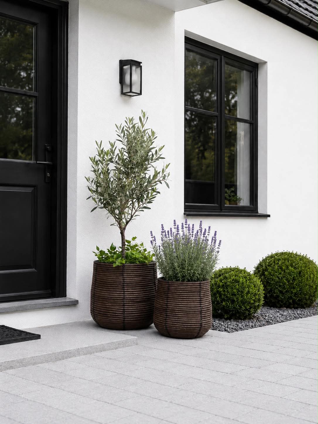 Plantekurver RATTAN – Sett med 2 størrelser
