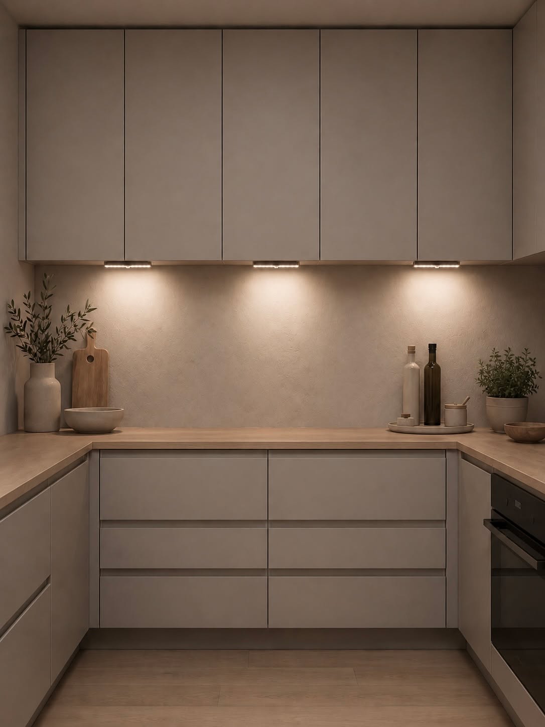 LED skaplampe med sensor