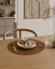 Bordbrikke Rund – Vendbar Cognac / Natur