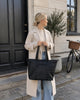 Shopper - black daisy