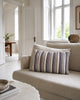 Pute med fyll - Multi stripet pastell 40x60