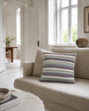Pute med fyll - Multi-stripet pastell 45x45