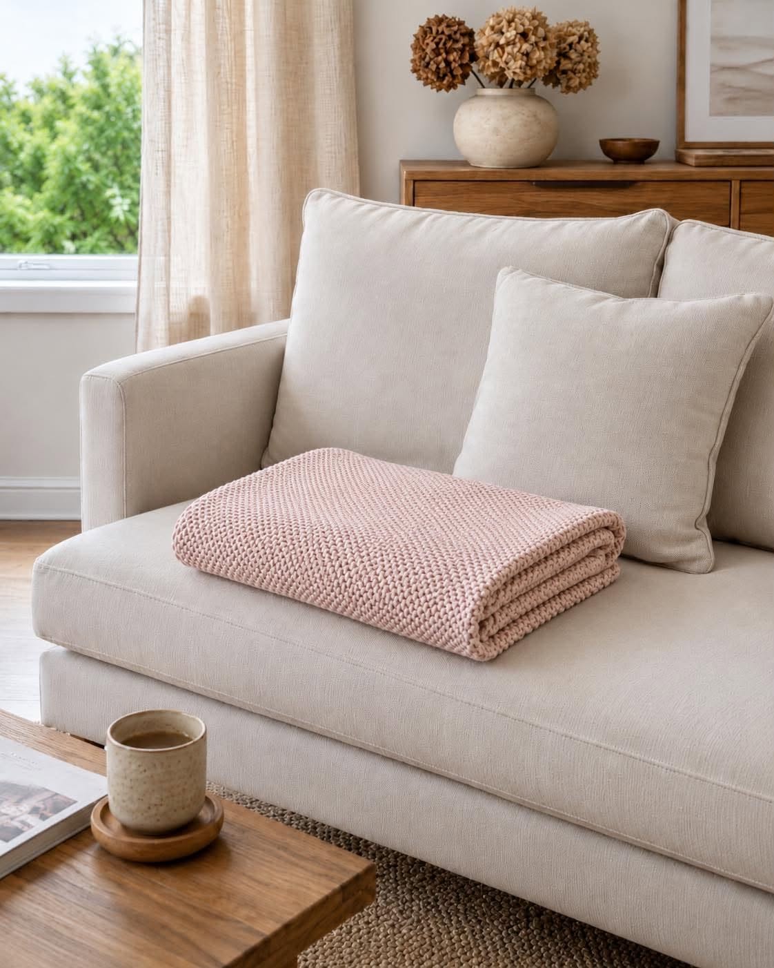 Plaid perlestrik rosa