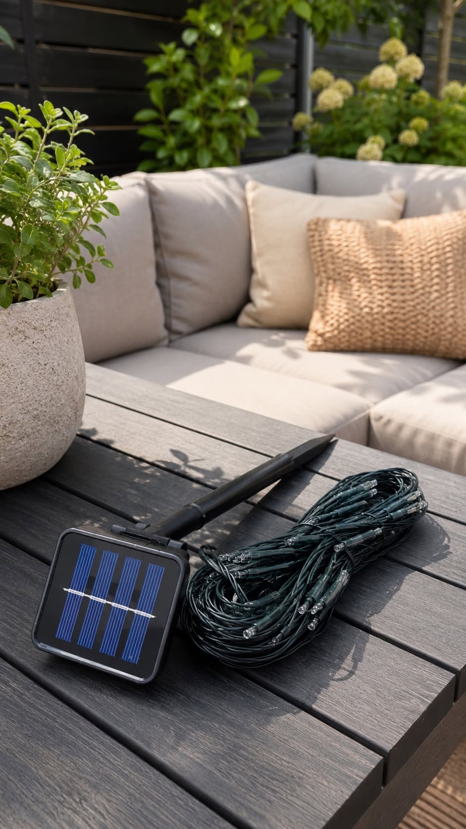 Solar lyskjedenett m. 60 LED