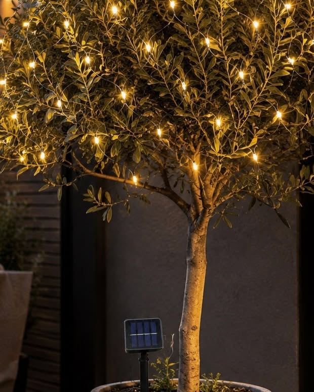 Solar lyskjedenett m. 60 LED