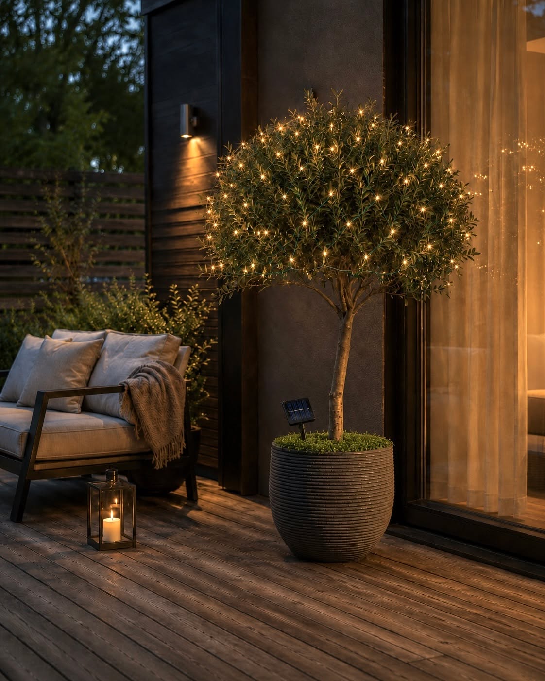 Solar lyskjedenett m. 60 LED