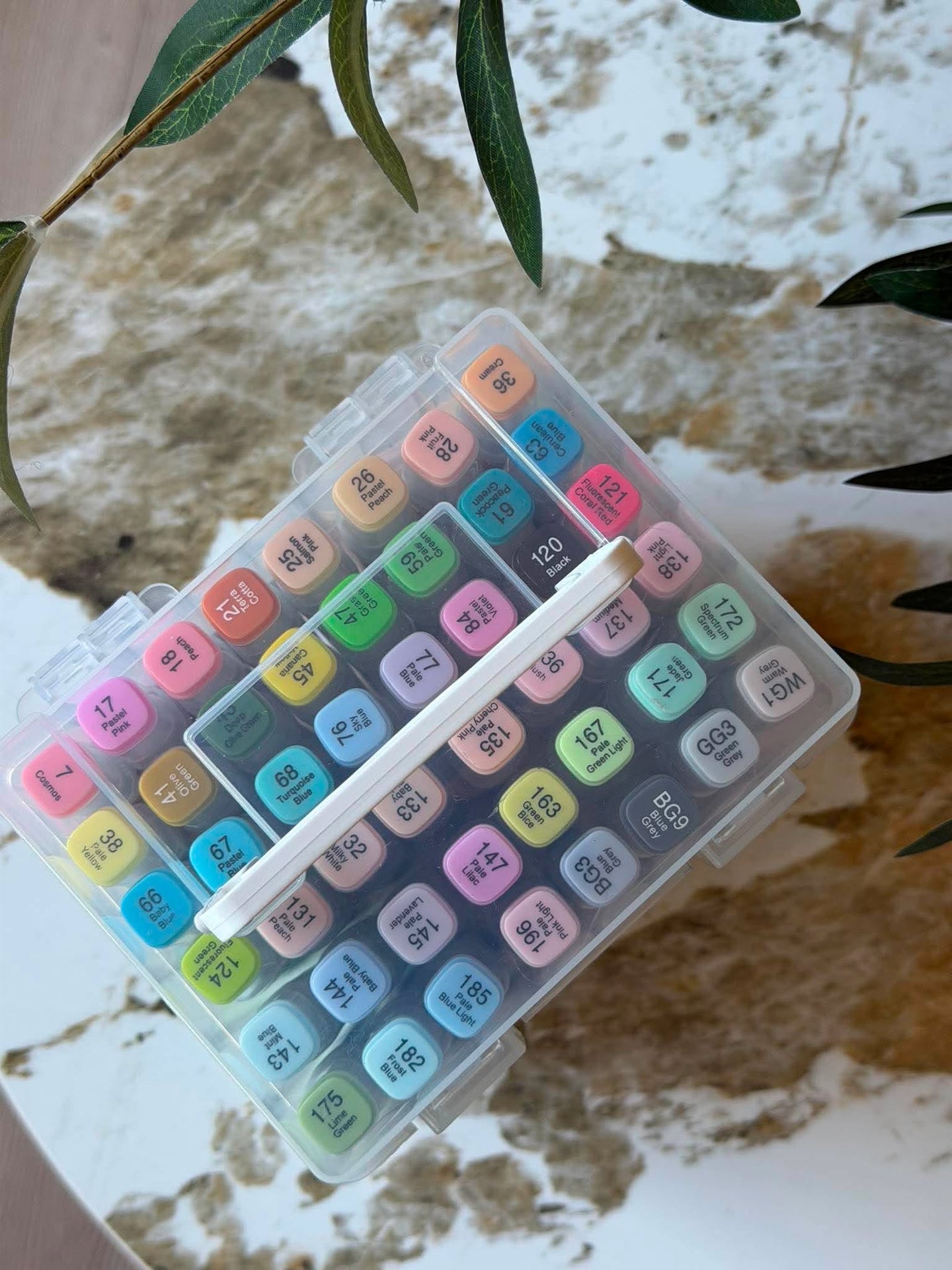 Tusser Duo pastel - Eske med 48 stk