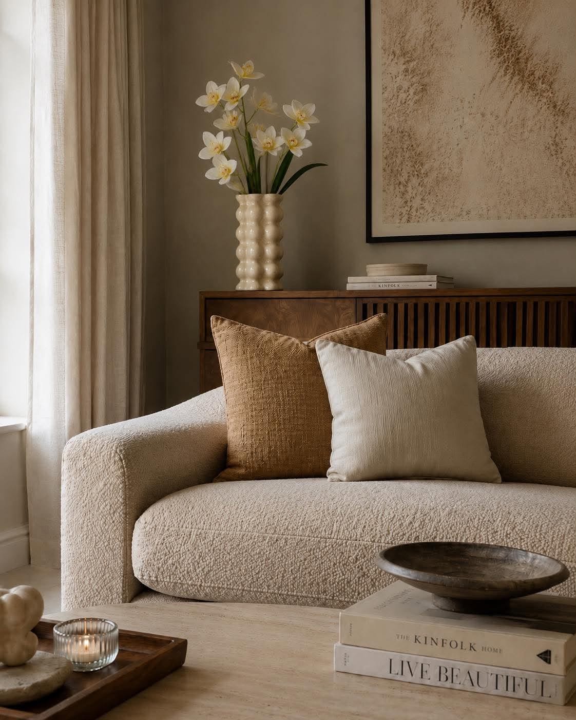 Vase keramik - Beige
