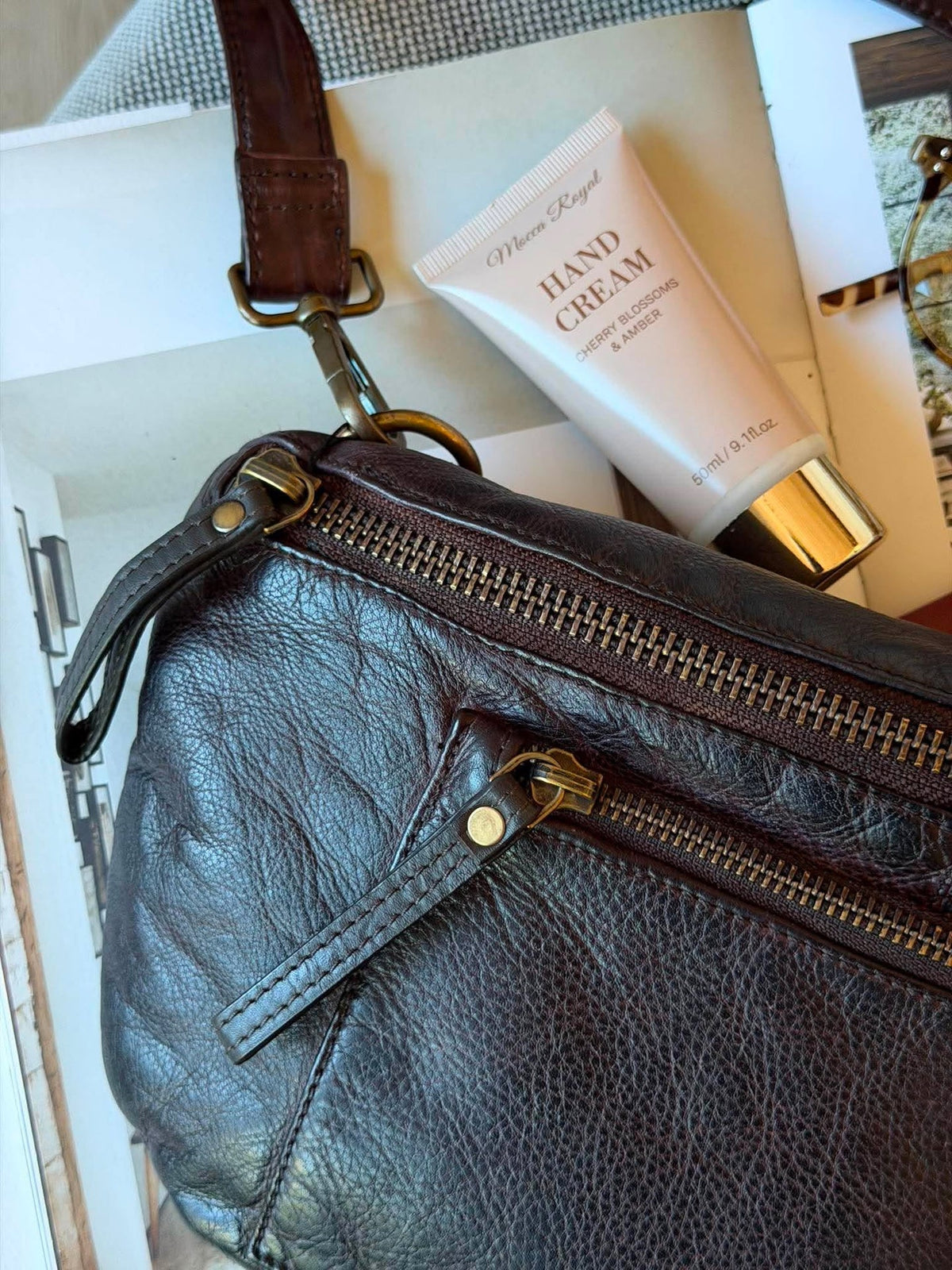 Bumbag Washed cow - Mørk brun