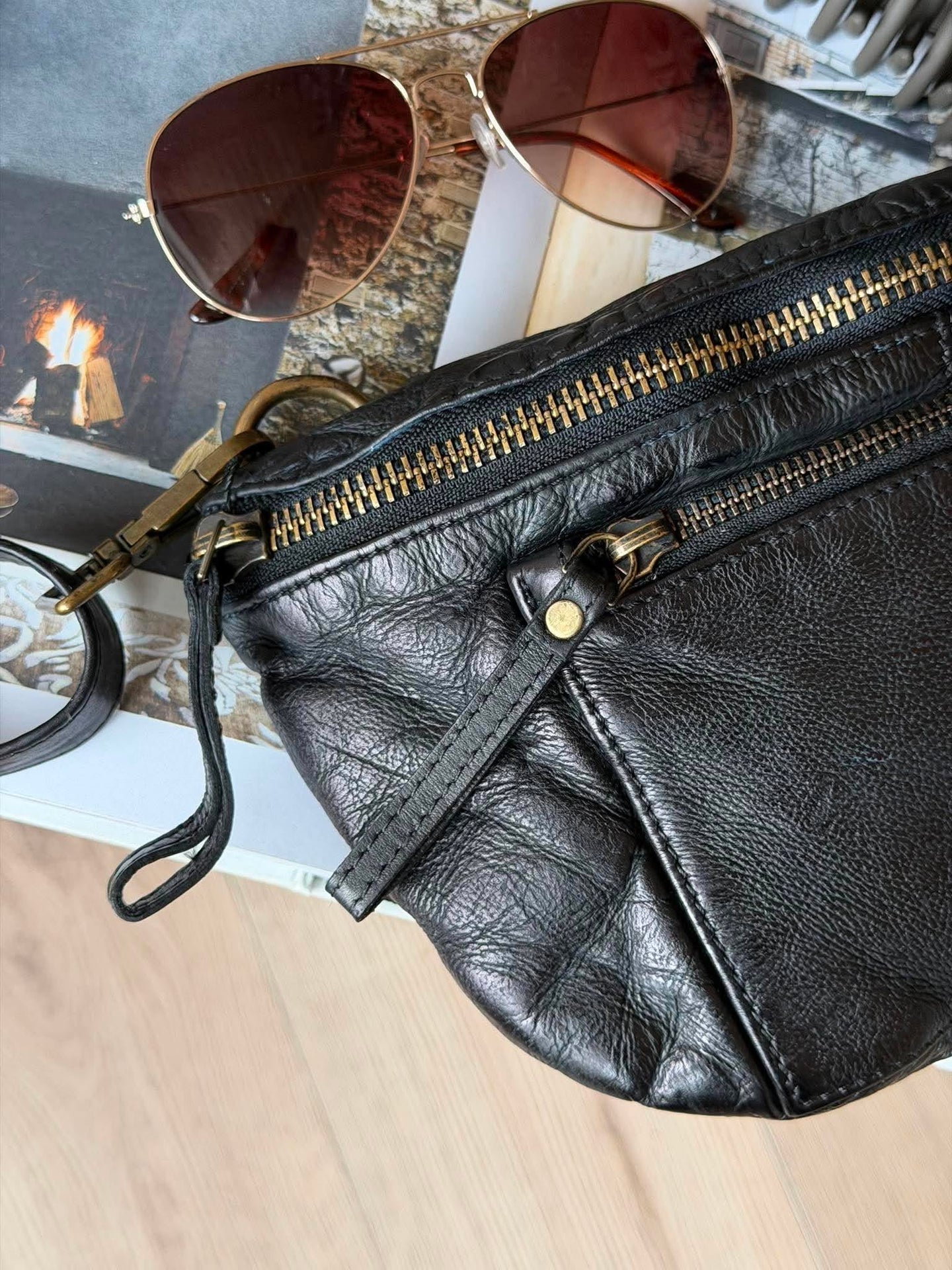 Bumbag Washed cow - Black
