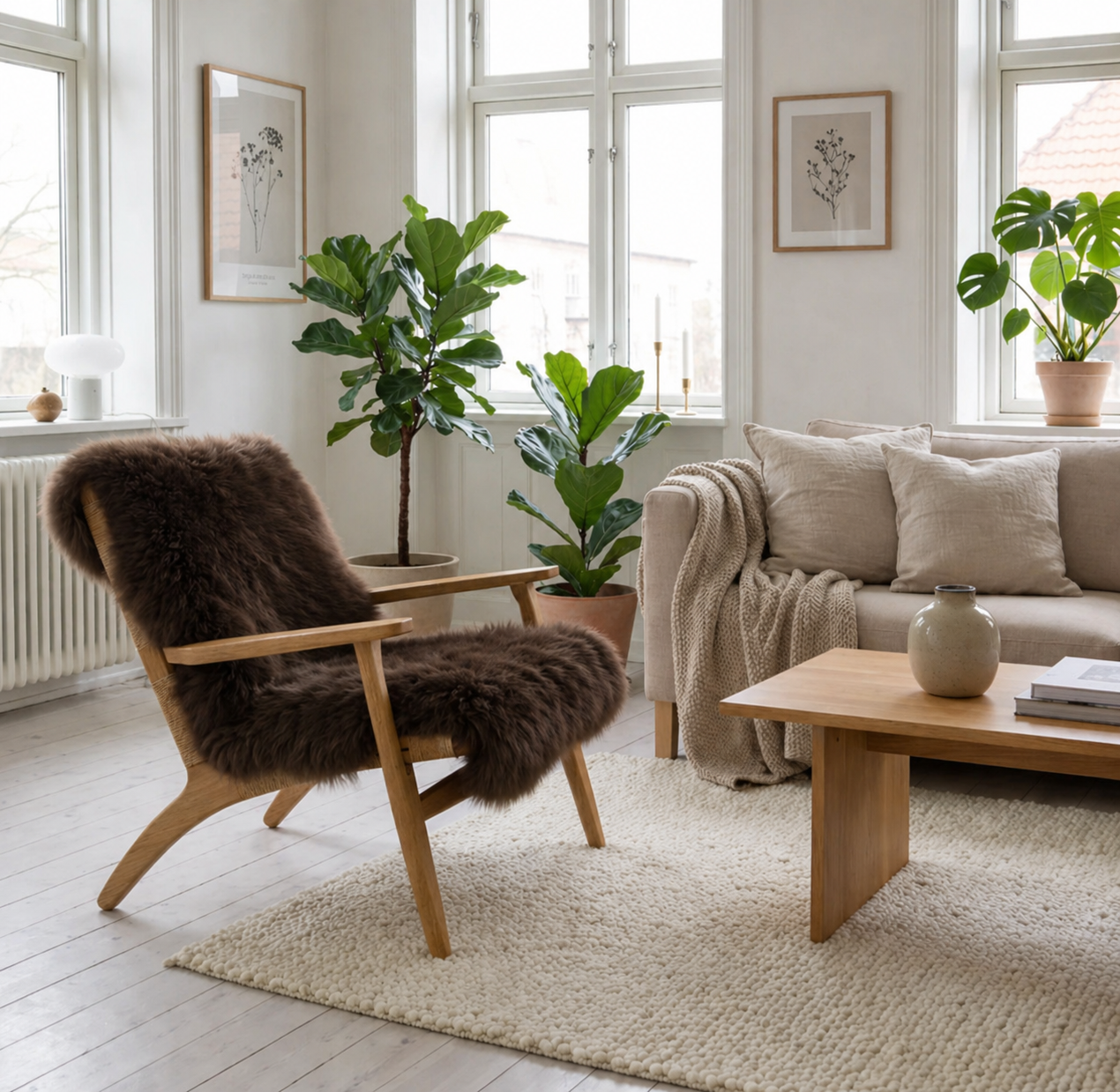Lammeskinn Brun 60x90