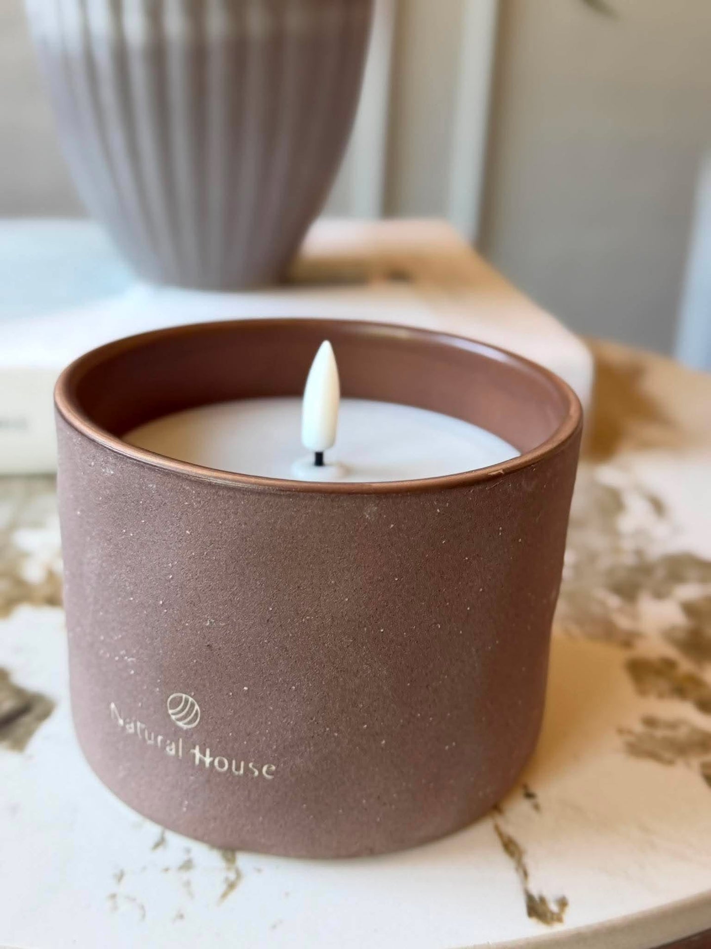 Lysestake med solceller - Brown
