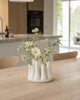 Vase Round Raw - White