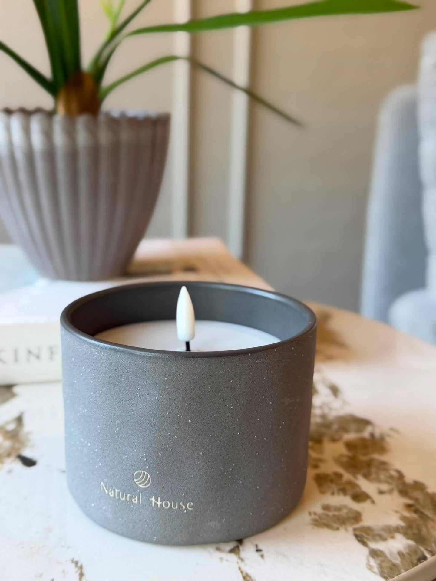 Lysestake med solceller - Grey