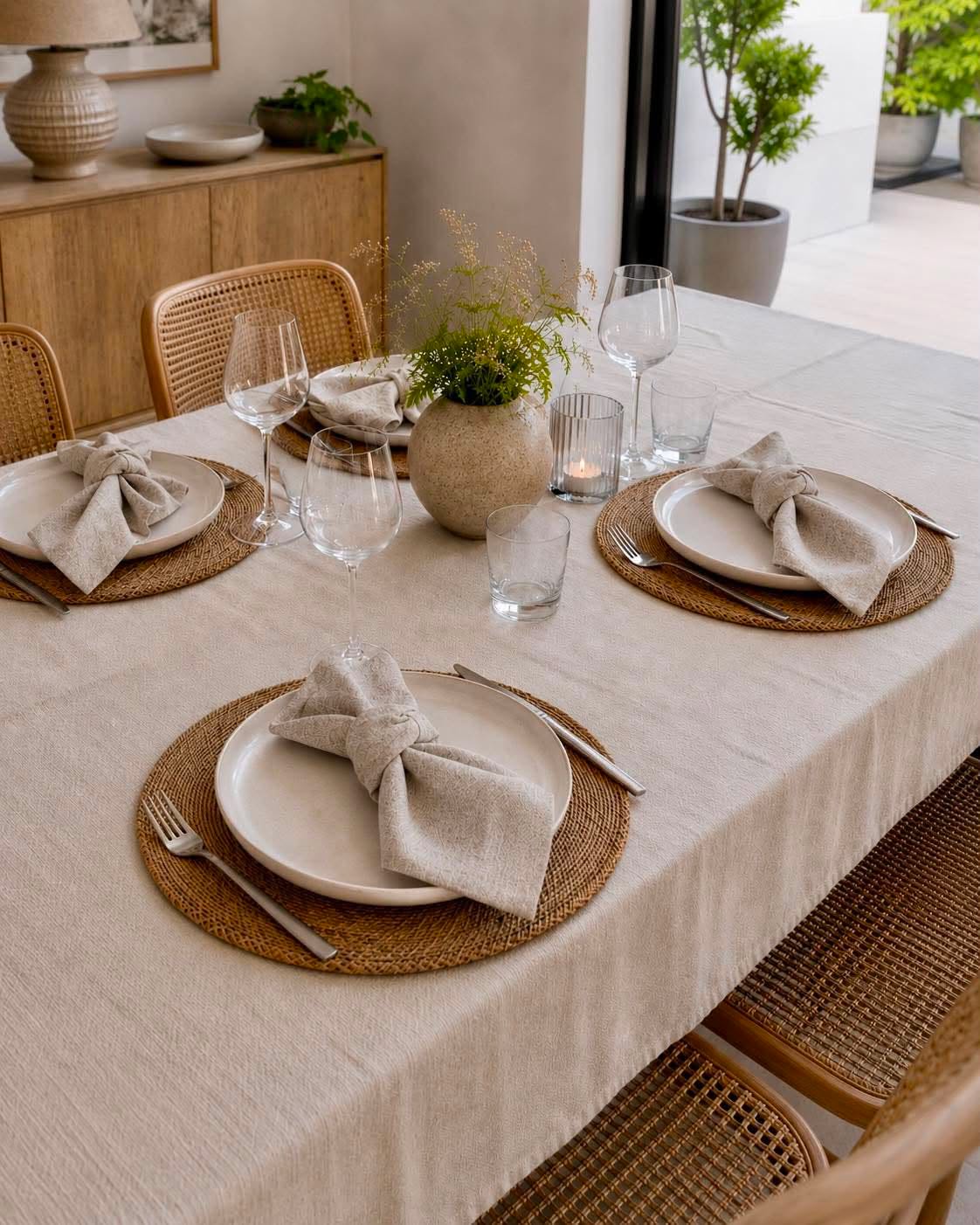 Munnservietter 4 stk - Beige