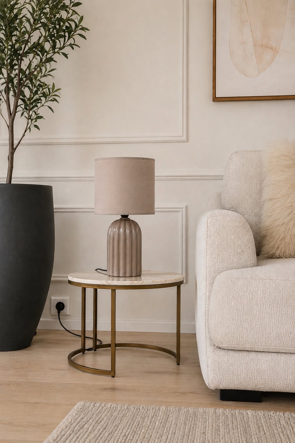 Bordlampe Taupe