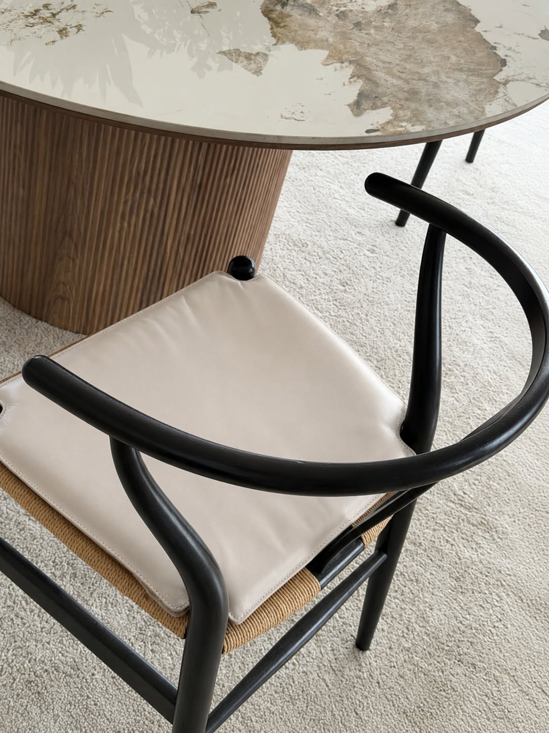 Skinnpute Beige - Passer til Y-stol
