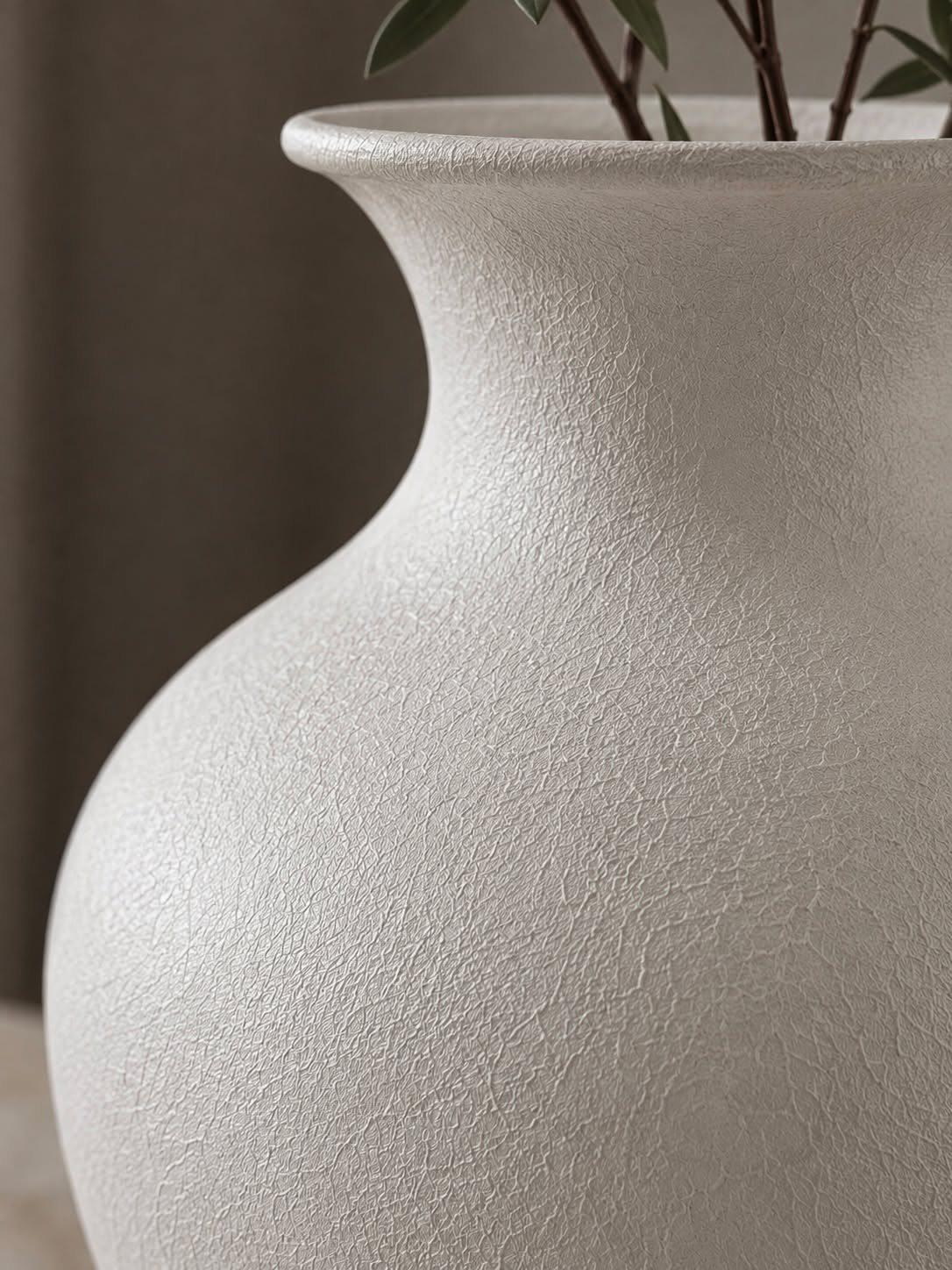 Vase metall - off-white 31 cm