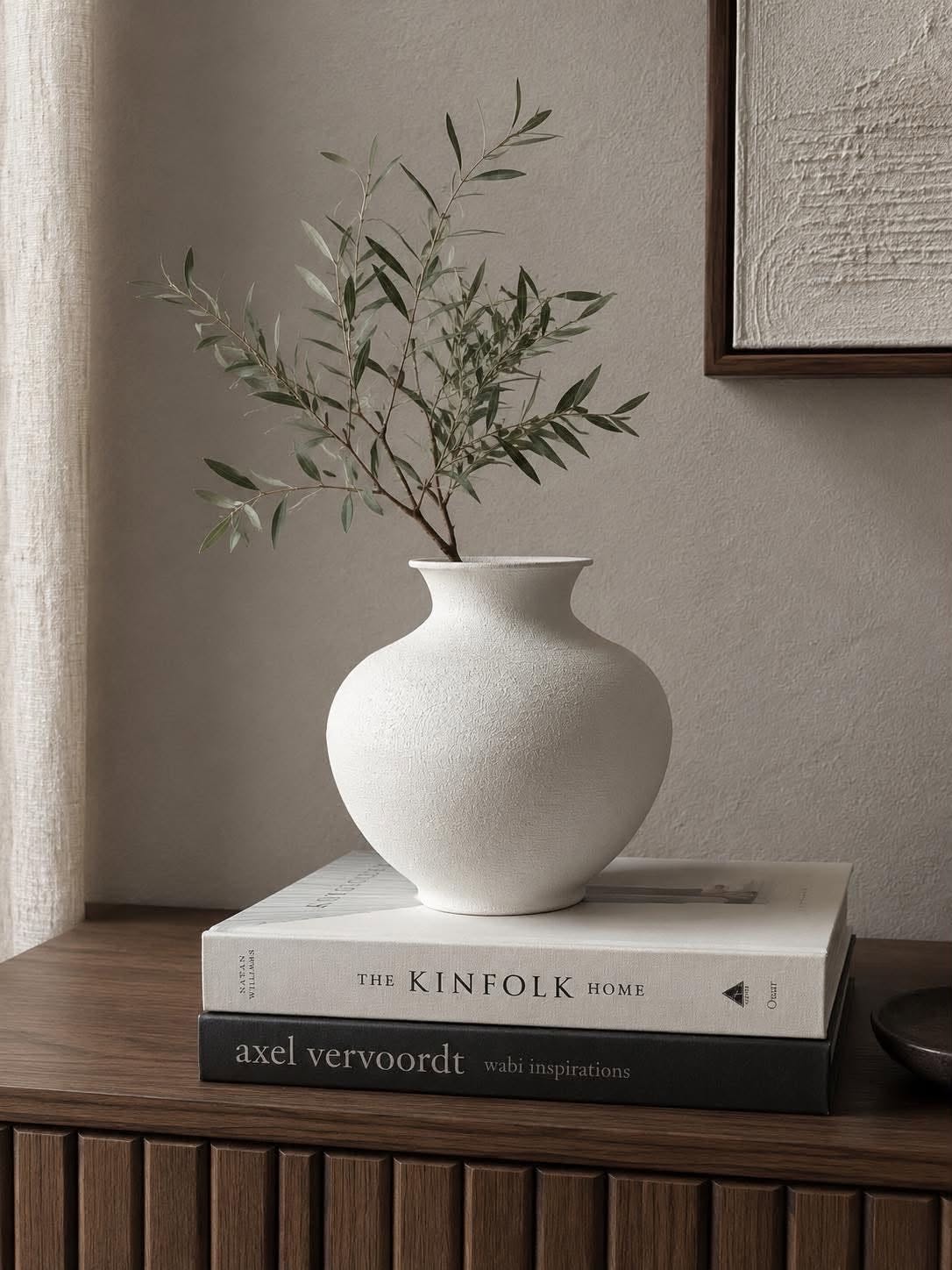 Vase metall - Off White 23 cm