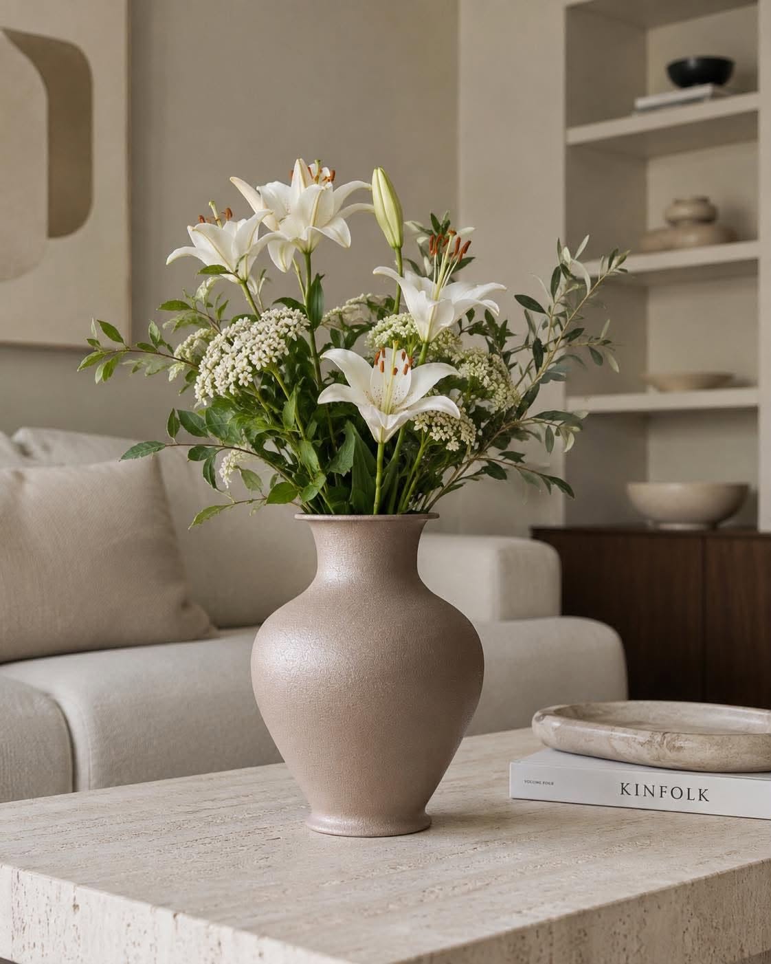Vase metall - Brown 31 cm