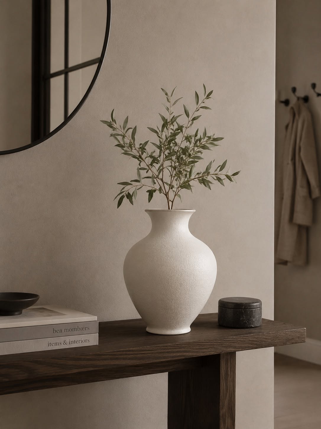 Vase metall - off-white 31 cm