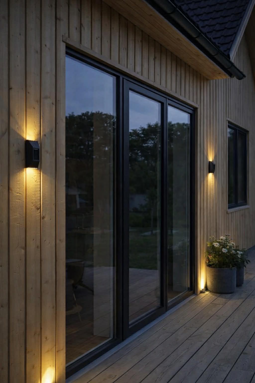 Vegglampe med solceller – Up & Down
