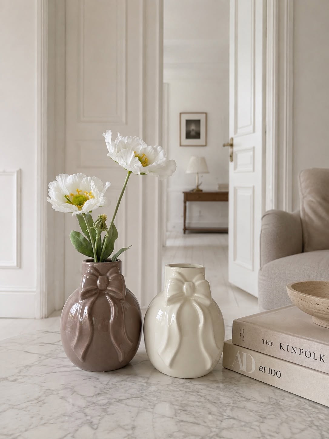 Vase med sløyfe - Old Rose